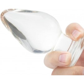 Large Glass Anal Plug Crystal Mushroom Shape Butt Plug